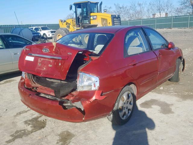 KNAFE221295667064 - 2009 KIA SPECTRA EX BURGUNDY photo 4