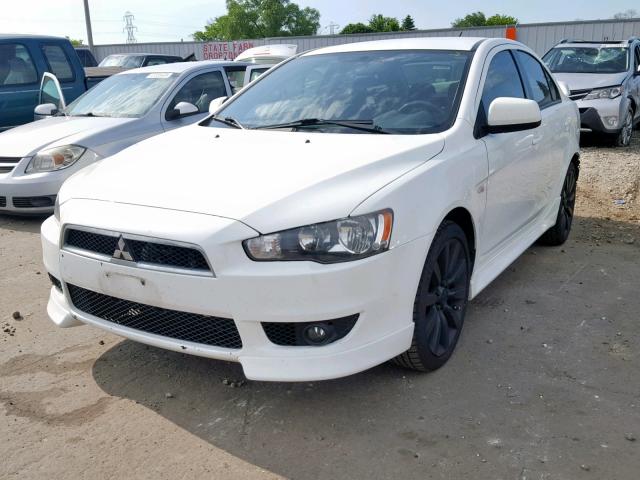 JA32U8FW2AU012814 - 2010 MITSUBISHI LANCER GTS WHITE photo 2