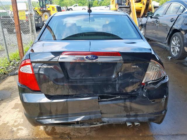 3FAHP0JA6CR298148 - 2012 FORD FUSION SEL BLACK photo 9