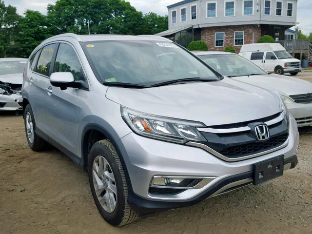 2HKRM4H76FH698355 - 2015 HONDA CR-V EXL SILVER photo 1