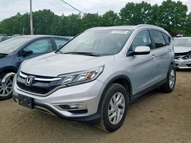 2HKRM4H76FH698355 - 2015 HONDA CR-V EXL SILVER photo 2