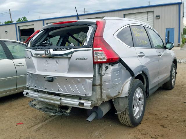 2HKRM4H76FH698355 - 2015 HONDA CR-V EXL SILVER photo 4