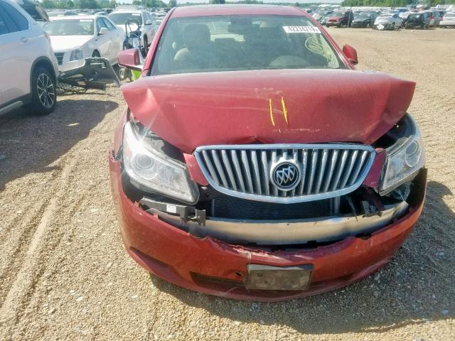 1G4GJ5E3XCF241489 - 2012 BUICK LACROSSE T BURGUNDY photo 9