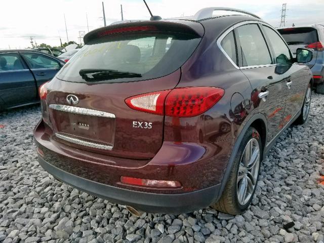 JN1AJ0HP8BM800210 - 2011 INFINITI EX35 BASE RED photo 4