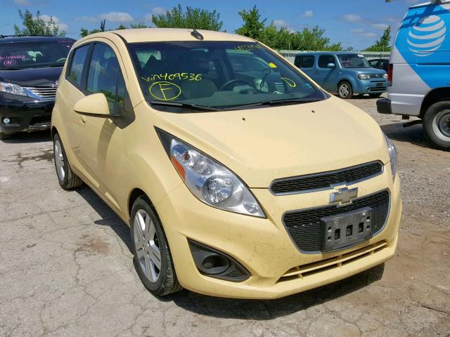 KL8CD6S94EC409536 - 2014 CHEVROLET SPARK 1LT YELLOW photo 1