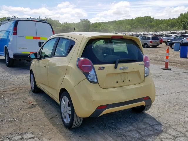 KL8CD6S94EC409536 - 2014 CHEVROLET SPARK 1LT YELLOW photo 3