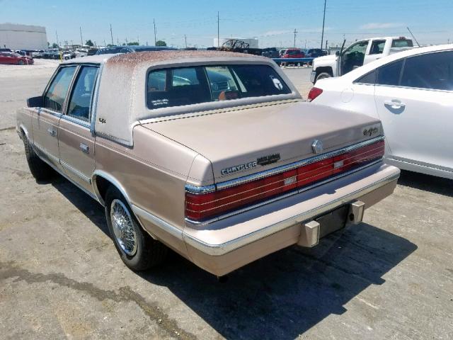 1C3BT56KXHC257817 - 1987 CHRYSLER NEW YORKER GOLD photo 3