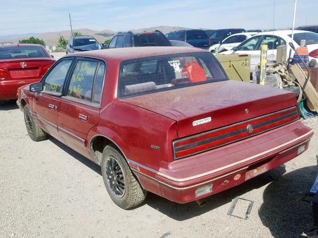 1G4NC54DXKM026782 - 1989 BUICK SKYLARK CU RED photo 3