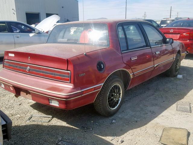 1G4NC54DXKM026782 - 1989 BUICK SKYLARK CU RED photo 4