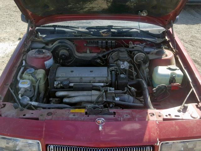 1G4NC54DXKM026782 - 1989 BUICK SKYLARK CU RED photo 7