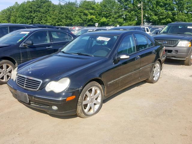 WDBRF84J83F376758 - 2003 MERCEDES-BENZ C 320 4MAT BLACK photo 2