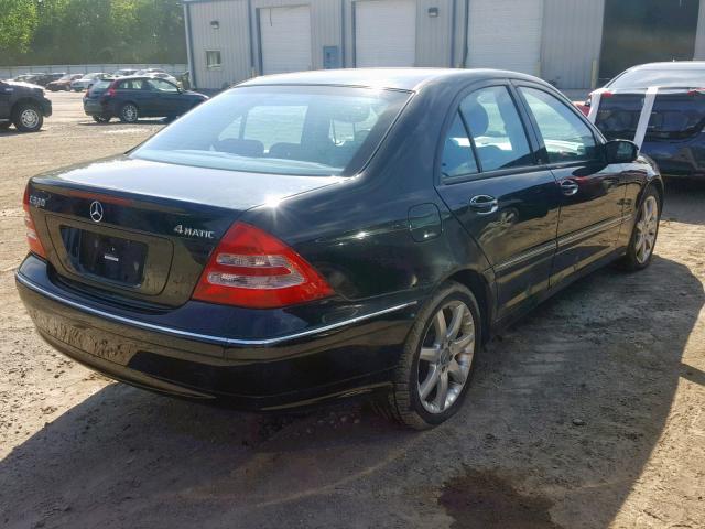 WDBRF84J83F376758 - 2003 MERCEDES-BENZ C 320 4MAT BLACK photo 4