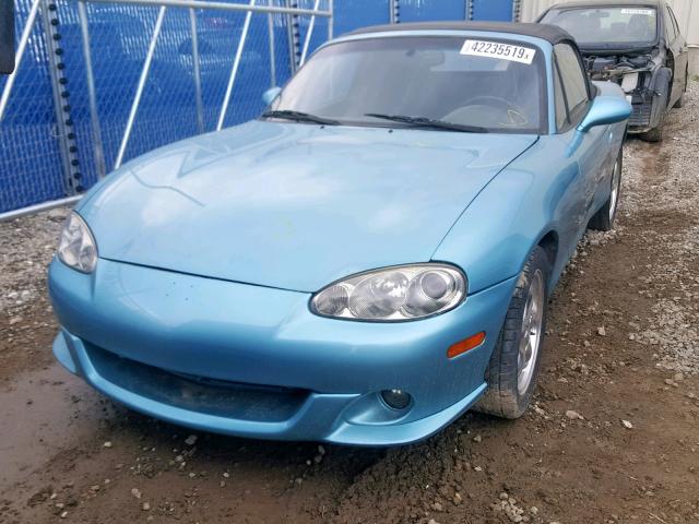 JM1NB353520230978 - 2002 MAZDA MX-5 MIATA BLUE photo 2