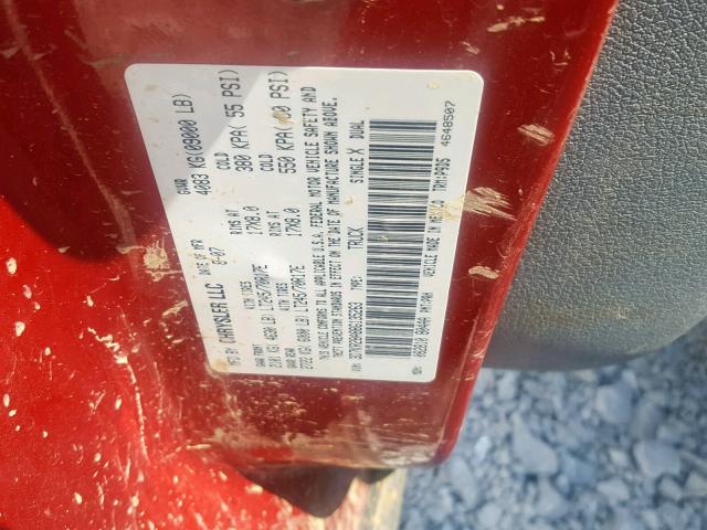 3D7KR28A88G135263 - 2008 DODGE RAM 2500 S Tünd qırmızı foto 10