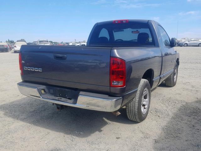 1D7HA16K03J648344 - 2003 DODGE RAM 1500 S GRAY photo 4