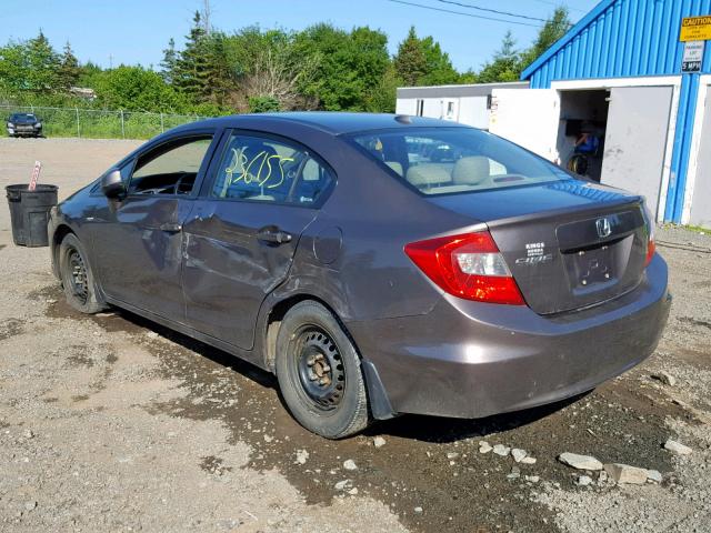 2HGFB2F93CH025448 - 2012 HONDA CIVIC EXL 棕色 照片 3