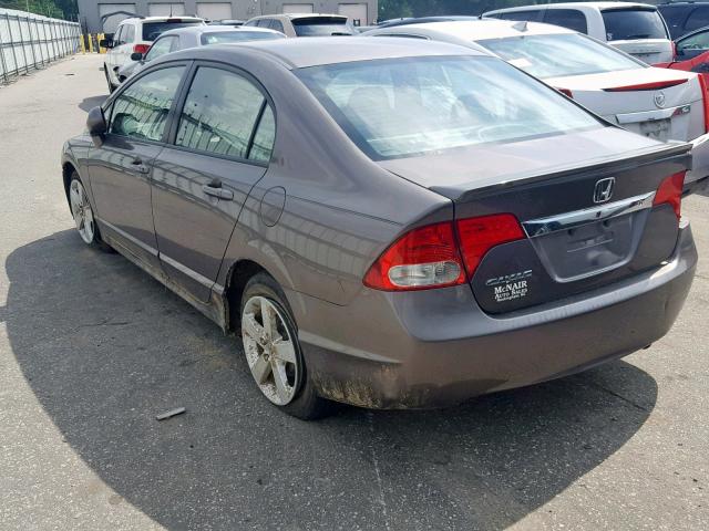 2HGFA16609H511405 - 2009 HONDA CIVIC LX-S Qəhvəyi foto 3