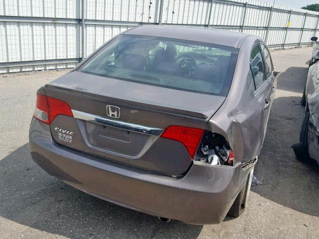 2HGFA16609H511405 - 2009 HONDA CIVIC LX-S Qəhvəyi foto 4