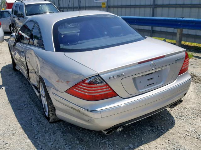 WDBPJ74J84A040879 - 2004 MERCEDES-BENZ CL 55 AMG SILVER photo 3