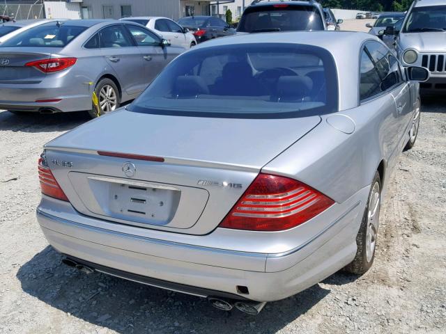 WDBPJ74J84A040879 - 2004 MERCEDES-BENZ CL 55 AMG SILVER photo 4