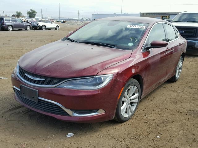 1C3CCCAB3FN721466 - 2015 CHRYSLER 200 LIMITE RED photo 2