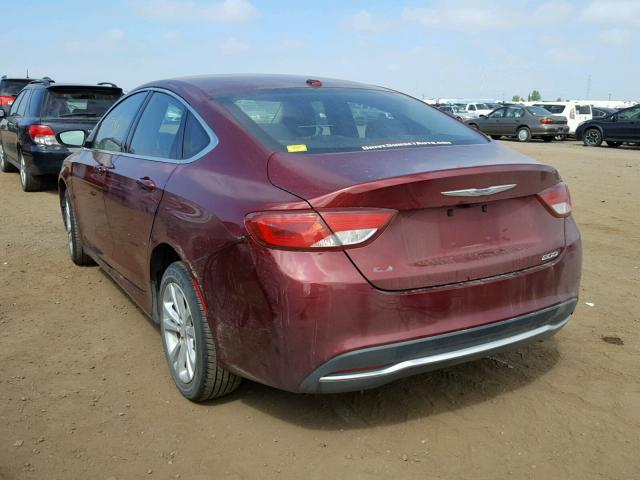 1C3CCCAB3FN721466 - 2015 CHRYSLER 200 LIMITE RED photo 3