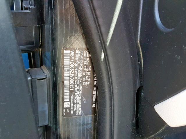 WBY7Z4C52JVD96151 - 2018 BMW I3 REX BLUE photo 10