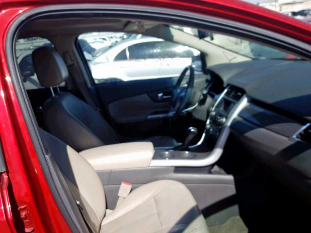 2FMDK4JC7CBA59783 - 2012 FORD EDGE SEL RED photo 5