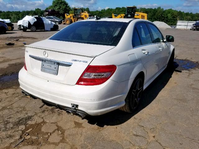 WDDGF77X99F220603 - 2009 MERCEDES-BENZ C 63 AMG WHITE photo 4