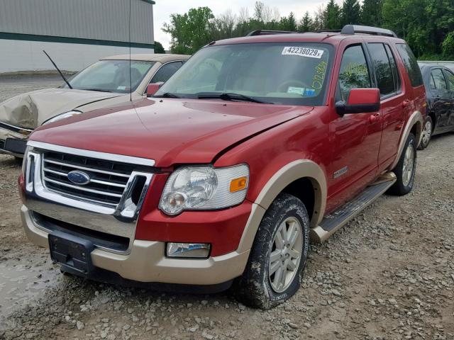 1FMEU74876UB50767 - 2006 FORD EXPLORER E RED photo 2