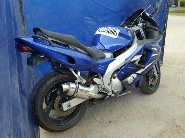 JYARJ10E87A002455 - 2007 YAMAHA YZF600 R BLUE photo 4