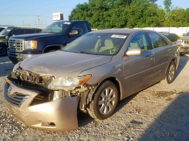 4T1BB46K49U096574 - 2009 TOYOTA CAMRY HYBR GOLD photo 2