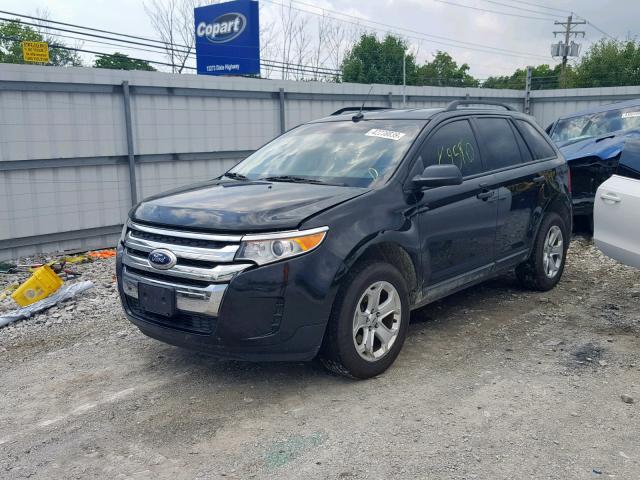 2FMDK4GC5EBA16280 - 2014 FORD EDGE SE BLACK photo 2