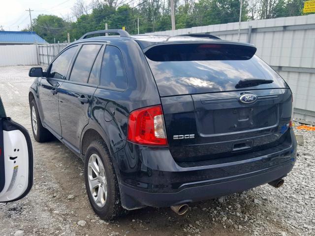 2FMDK4GC5EBA16280 - 2014 FORD EDGE SE BLACK photo 3