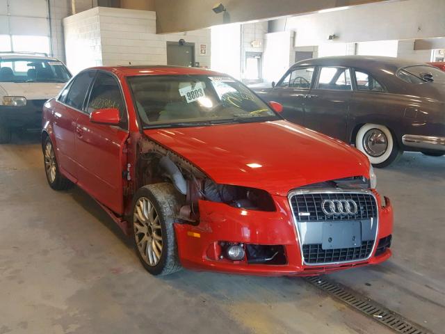 WAUAF78E58A168229 - 2008 AUDI A4 2.0T RED photo 1