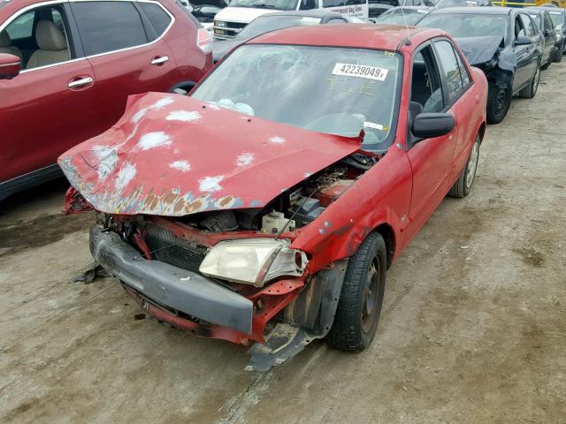 JM1BJ2226X0137146 - 1999 MAZDA PROTEGE DX RED photo 2