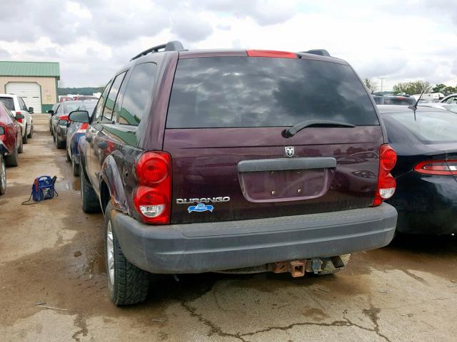 1D4HB38N15F586181 - 2005 DODGE DURANGO ST PURPLE photo 3