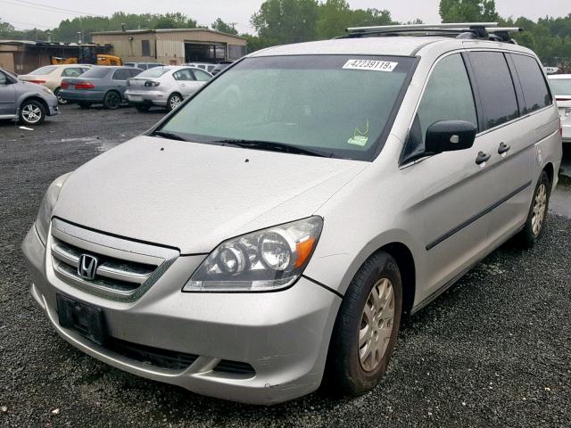 5FNRL38217B115658 - 2007 HONDA ODYSSEY LX SILVER photo 2