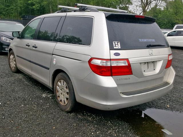 5FNRL38217B115658 - 2007 HONDA ODYSSEY LX SILVER photo 3