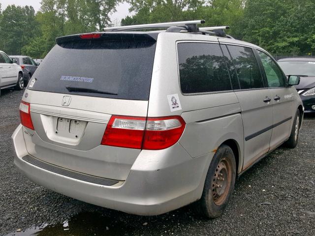 5FNRL38217B115658 - 2007 HONDA ODYSSEY LX SILVER photo 4