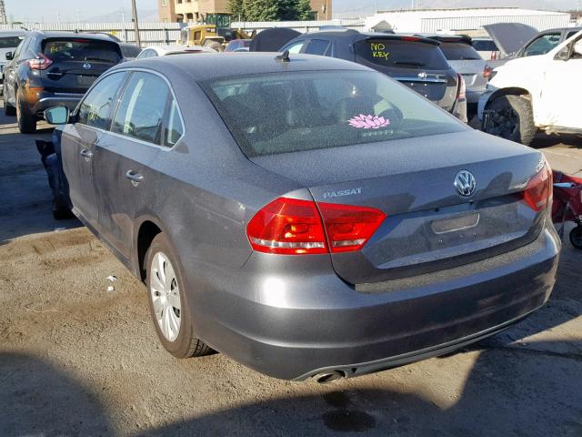 1VWBP7A36CC110072 - 2012 VOLKSWAGEN PASSAT SE GRAY photo 3