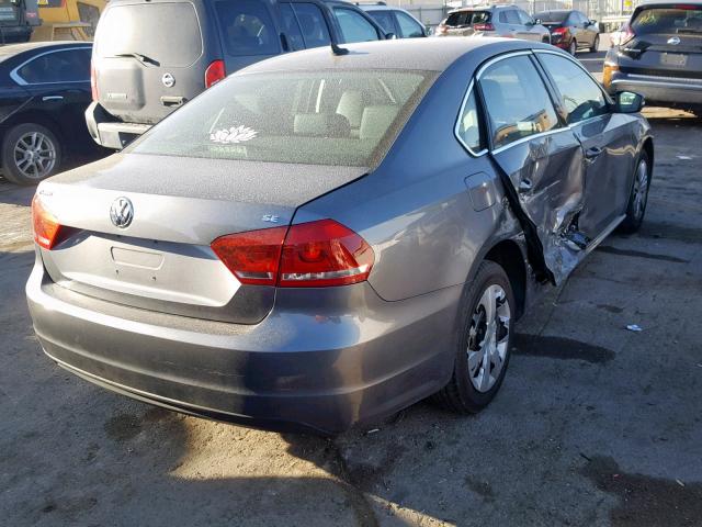 1VWBP7A36CC110072 - 2012 VOLKSWAGEN PASSAT SE GRAY photo 4