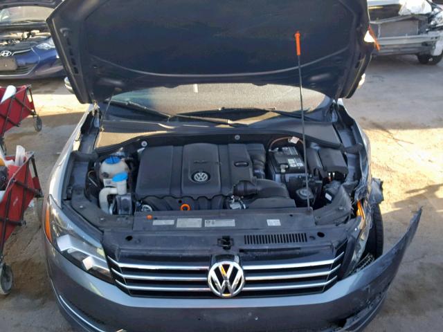 1VWBP7A36CC110072 - 2012 VOLKSWAGEN PASSAT SE GRAY photo 7