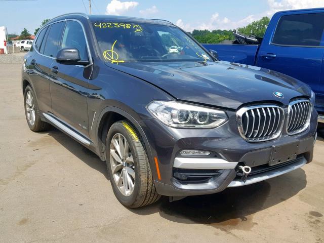 5UXTR9C5XJLD62529 - 2018 BMW X3 XDRIVE3 CHARCOAL photo 1