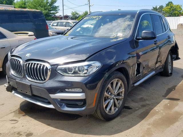 5UXTR9C5XJLD62529 - 2018 BMW X3 XDRIVE3 CHARCOAL photo 2