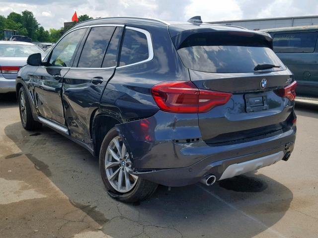 5UXTR9C5XJLD62529 - 2018 BMW X3 XDRIVE3 CHARCOAL photo 3