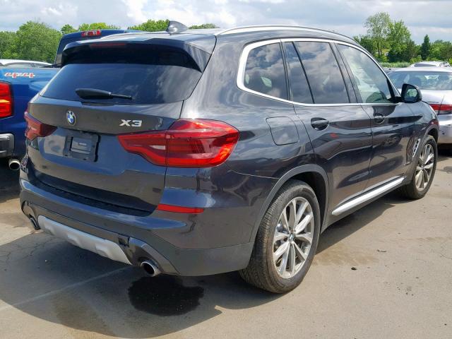 5UXTR9C5XJLD62529 - 2018 BMW X3 XDRIVE3 CHARCOAL photo 4