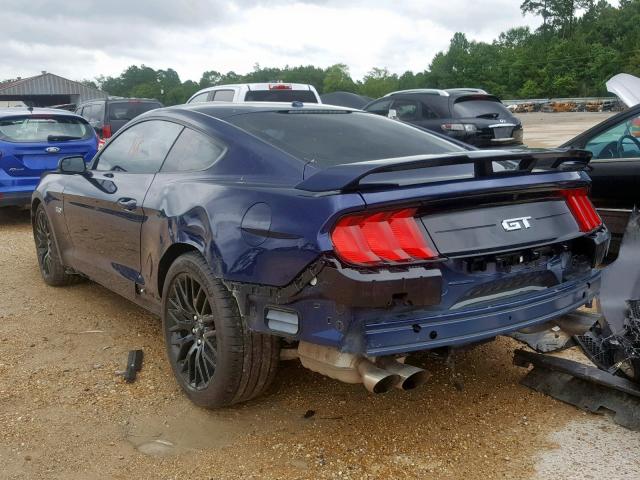 1FA6P8CF9K5122260 - 2019 FORD MUSTANG GT BLUE photo 3