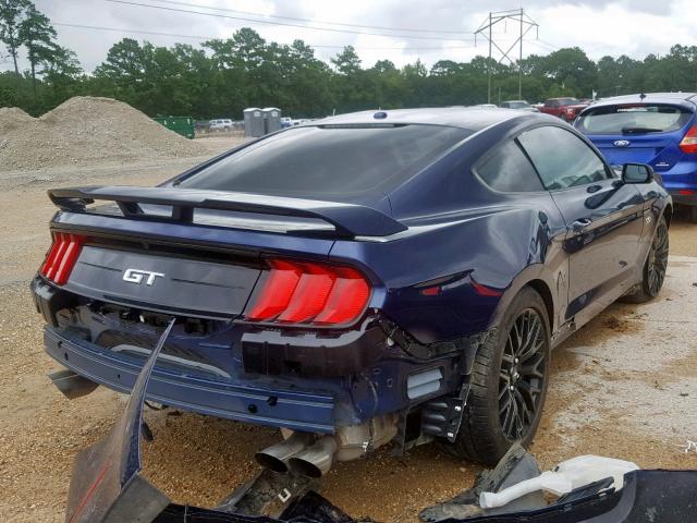 1FA6P8CF9K5122260 - 2019 FORD MUSTANG GT BLUE photo 4