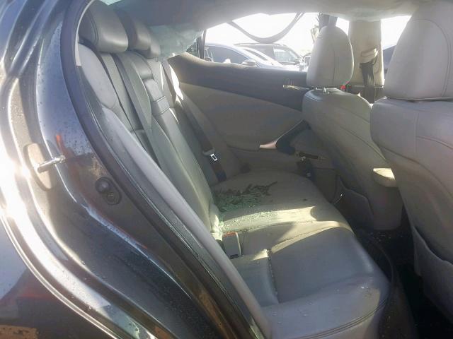 JTHBE262365007968 - 2006 LEXUS IS 350 GRAY photo 6